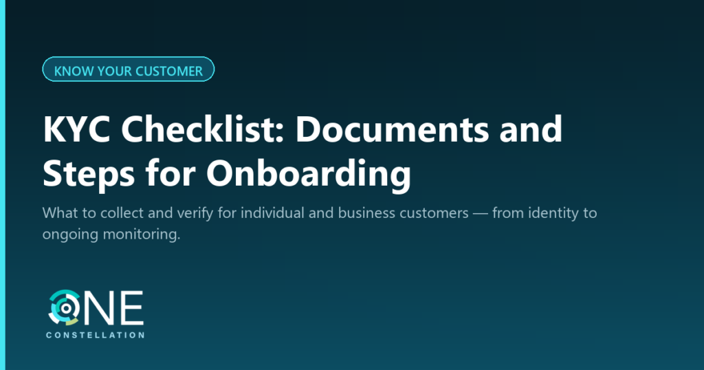 KYC Checklist: Documents and Steps for Customer Onboarding